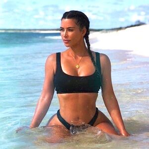 🖤 NWT SKIMS Signature Bikini Top Swim Onyx XL 0743